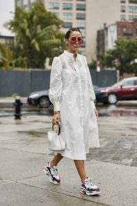 Dress and sneakers